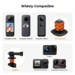 K&F Concept Invisible Selfie Stick, Extension Long Pole（120cm/47.2in）for Insta360 Sports Camera GoPro DJI Action, 1/4" Extended Monopod with GoPro Adapter.
