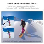 K&F Concept Invisible Selfie Stick, Extension Long Pole（120cm/47.2in）for Insta360 Sports Camera GoPro DJI Action, 1/4" Extended Monopod with GoPro Adapter.