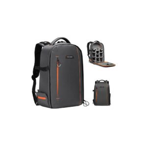 K&F Concept Camera Backpack for Photographers Large Waterproof Photography Camera Bag with Laptop/Tripod Compartment for Men Women - Backpack 18L Nature Wander 05 (Dark Grey)