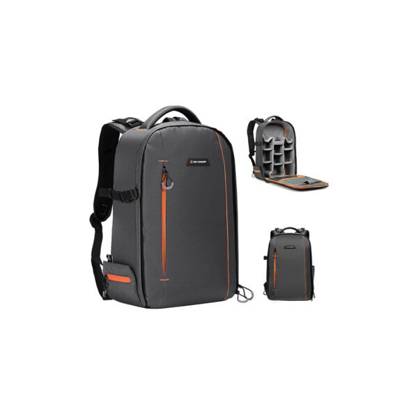K&F Concept Camera Backpack for Photographers Large Waterproof Photography Camera Bag with Laptop/Tripod Compartment for Men Women - Backpack 18L Nature Wander 05 (Dark Grey)