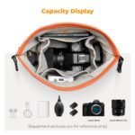 K&F Concept Camera Sling Bag Small Camera bag Lightweight Crossbody and Inner Liner Bag for Protection and Versatility, Orange
