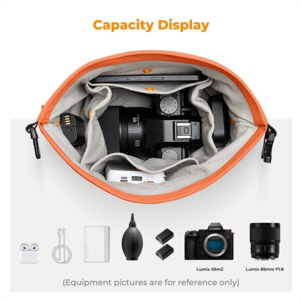 Distributor Lensa dan Aksesoris Fotografi Digital Pratama Retailindo K&F Concept Camera Sling Bag Small Camera bag Lightweight Crossbody and Inner Liner Bag for Protection and Versatility, Orange
