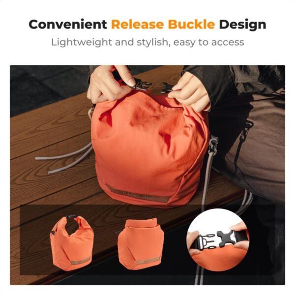 Distributor Lensa dan Aksesoris Fotografi Digital Pratama Retailindo K&F Concept Camera Sling Bag Small Camera bag Lightweight Crossbody and Inner Liner Bag for Protection and Versatility, Orange