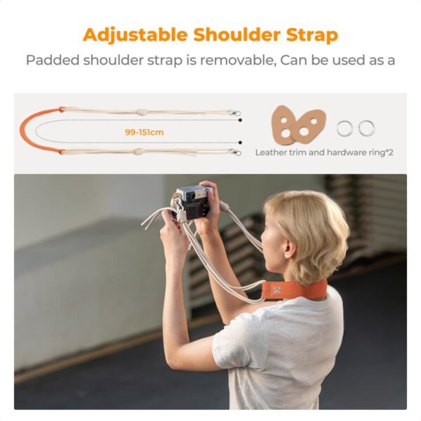 Distributor Lensa dan Aksesoris Fotografi Digital Pratama Retailindo K&F Concept Camera Sling Bag Small Camera bag Lightweight Crossbody and Inner Liner Bag for Protection and Versatility, Orange