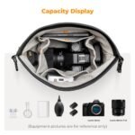 K&F Concept Camera Sling Bag Small Camera bag Lightweight Crossbody and Inner Liner Bag for Protection and Versatility, Black