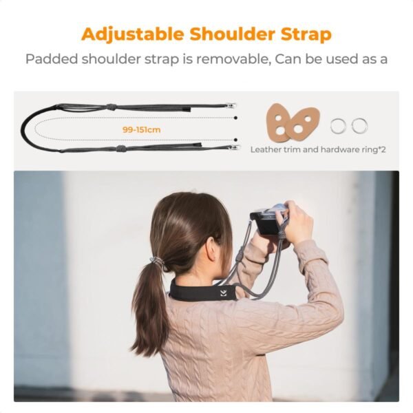 K&F Concept Camera Sling Bag Small Camera bag Lightweight Crossbody and Inner Liner Bag for Protection and Versatility, Black