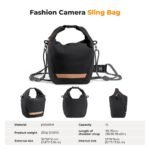 K&F Concept Camera Sling Bag Small Camera bag Lightweight Crossbody and Inner Liner Bag for Protection and Versatility, Black