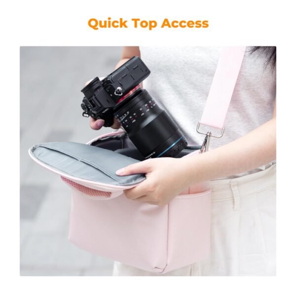 Distributor Lensa dan Aksesoris Fotografi Digital Pratama Retailindo K&F Concept Camera Sling Bag Small Crossbody Camera Case DSLR/SLR/Cute Compact Shoulder Photography Bags for Photographers - Sling Bag5L Urban Wander 05 (Beige)