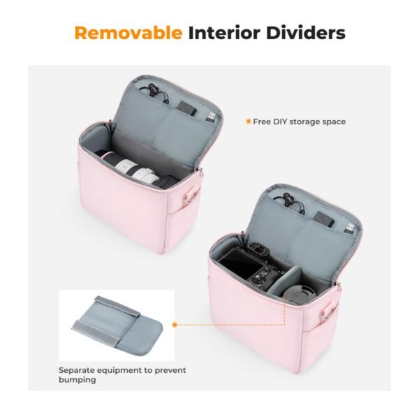 Distributor Lensa dan Aksesoris Fotografi Digital Pratama Retailindo K&F Concept Camera Sling Bag Small Crossbody Camera Case DSLR/SLR/Cute Compact Shoulder Photography Bags for Photographers - Sling Bag5L Urban Wander 05 (Beige)