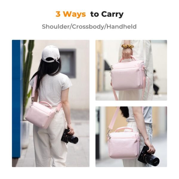 Distributor Lensa dan Aksesoris Fotografi Digital Pratama Retailindo K&F Concept Camera Sling Bag Small Crossbody Camera Case DSLR/SLR/Cute Compact Shoulder Photography Bags for Photographers - Sling Bag5L Urban Wander 05 (Beige)