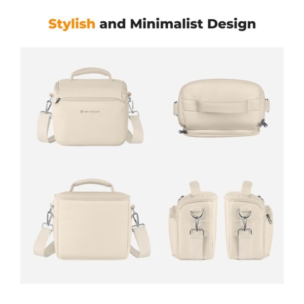 Distributor Lensa dan Aksesoris Fotografi Digital Pratama Retailindo K&F Concept Camera Sling Bag Small Crossbody Camera Case DSLR/SLR/Cute Compact Shoulder Photography Bags for Photographers - Sling Bag5L Urban Wander 05 (Beige)
