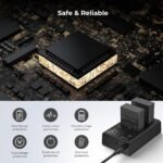 1300mAh NP-W126 NP-W126S Battery and Charger for Fujifilm X100VI, X100V, XS10, XT30, XT30 II, XT20, XE4, A5, Dual-Slot Fast Charger, Type-C and Micro-USB Input, 2 Pack Battery