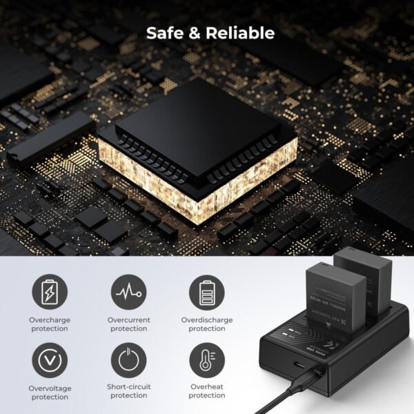 Distributor Lensa dan Aksesoris Fotografi Digital Pratama Retailindo 1300mAh NP-W126 NP-W126S Battery and Charger for Fujifilm X100VI, X100V, XS10, XT30, XT30 II, XT20, XE4, A5, Dual-Slot Fast Charger, Type-C and Micro-USB Input, 2 Pack Battery