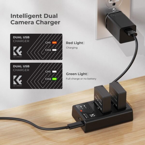 Distributor Lensa dan Aksesoris Fotografi Digital Pratama Retailindo 1300mAh NP-W126 NP-W126S Battery and Charger for Fujifilm X100VI, X100V, XS10, XT30, XT30 II, XT20, XE4, A5, Dual-Slot Fast Charger, Type-C and Micro-USB Input, 2 Pack Battery