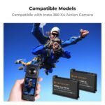 K&F Concept Insta 360 X4 Battery and Charger, 2-Pack 2350mAh X4 Battery and Dual LED Fast Battery Charger for Insta 360 X4 Accessories