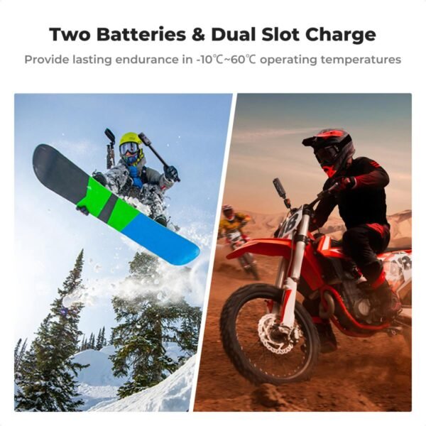 Distributor Lensa dan Aksesoris Fotografi Digital Pratama Retailindo K&F Concept Insta 360 X4 Battery and Charger, 2-Pack 2350mAh X4 Battery and Dual LED Fast Battery Charger for Insta 360 X4 Accessories