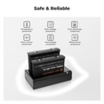 K&F Concept Insta 360 X4 Battery and Charger, 2-Pack 2350mAh X4 Battery and Dual LED Fast Battery Charger for Insta 360 X4 Accessories