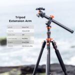 Upgrade Rotatable Multi-Angle Center Column for Camera Tripod Magnesium Alloy & Locking System (Old model KF31.010 )