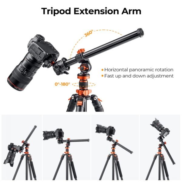 Upgrade Rotatable Multi-Angle Center Column for Camera Tripod Magnesium Alloy & Locking System (Old model KF31.010 )