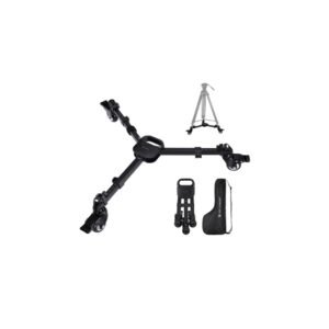 K&F Concept Photography Tripod Dolly, Heavy Duty with 3" Rubber Wheels 44lbs Capacity Tripod Wheels, Compact Video Tripod Dolly with Adjustable Legs and Carry Bag for DSLR Cameras Camcorder.
