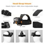 Accessories Set for GoPro Hero 13/12/11/10/9/8/7/6/5/4/ DJI Osmo Action Series / Pocket 3/2 / Insta360 X4/X3, Chest Strap Harness+Backpack Clip+360° Rotating Head Strap Mount and Wrist Strap