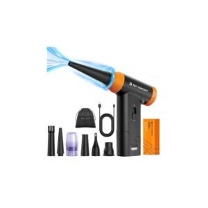 K&F Concept 14 in 1 Compressed Air Duster, Stepless Adjustable 150000RPM Electric Air Duster, Adjustable&Portable Air Blower for Deep Clean, Computer Keyboard Car Home- Replace Compressed Air Cans