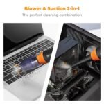 K&F Concept 14 in 1 Compressed Air Duster, Stepless Adjustable 150000RPM Electric Air Duster, Adjustable&Portable Air Blower for Deep Clean, Computer Keyboard Car Home- Replace Compressed Air Cans