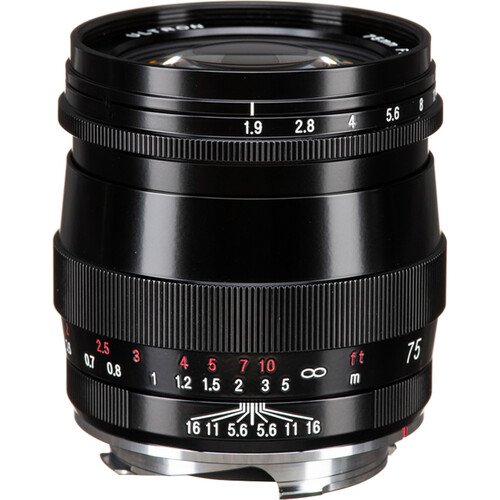 Voigtlander Ultron 75mm f1.9 Lens (Single Coated, Black)