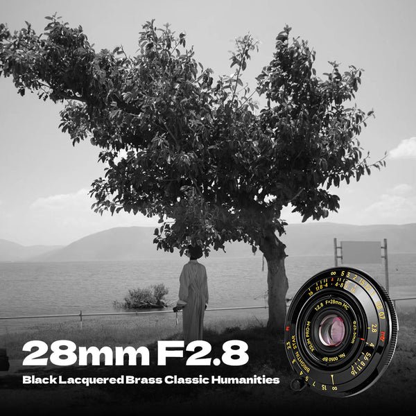 Brightin Star 28mm F2.8 Full Frame Lens Black Lacquer Ultra-Thin Pancake Lens For Leica M