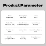 Brightin Star AF50mm F1.4 APS-C Autofocus Lens Large Aperture Portrait Fixed Focus Lens Suitable Fit for Sony E (Black)