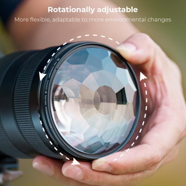Distributor Lensa dan Aksesoris Fotografi Digital Pratama Retailindo 82mm Kaleidoscope Filter Special Effects Filter with 3pcs Vacuum Cleaning Cloths Nano B Series