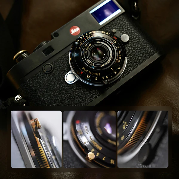 Brightin Star 28mm F2.8 Full Frame Lens Black Lacquer Ultra-Thin Pancake Lens For Leica M