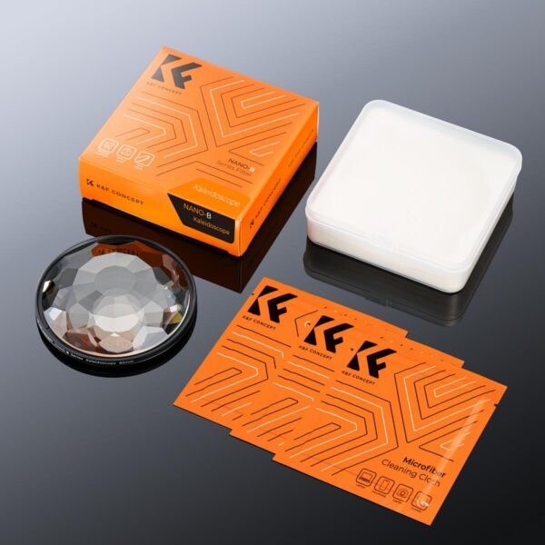 Distributor Lensa dan Aksesoris Fotografi Digital Pratama Retailindo 82mm Kaleidoscope Filter Special Effects Filter with 3pcs Vacuum Cleaning Cloths Nano B Series
