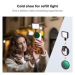 67mm Magnetic Filter Adapter, Quick Release Magnet Phone Lens Filter Ring, with Cold Shoe Mount, Locking Knob, Compatible models: iPhone 15 series / 14 series / 13 series / 12 series / 11 series and other iPhone phones, Galaxy S22 S23 Ultra
