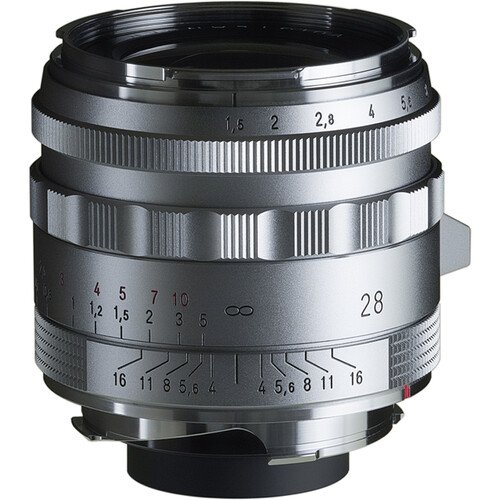 Voigtlander Nokton 28mm f1.5 Vintage Line Type II VM Lens For Leica M (Silver)