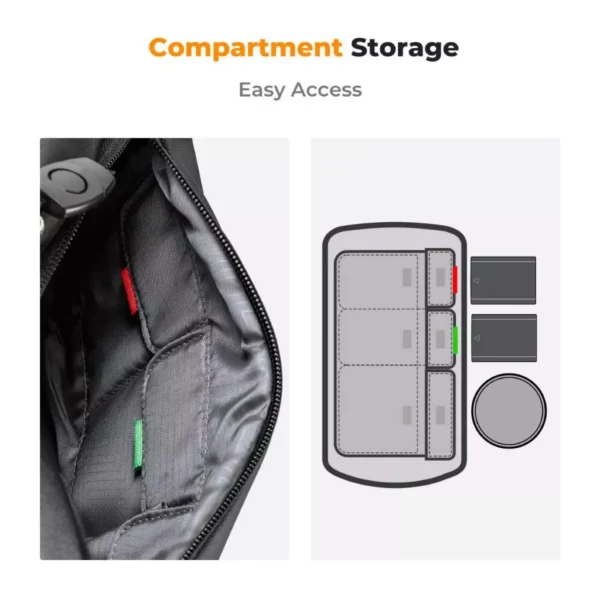 Distributor Lensa dan Aksesoris Fotografi Digital Pratama Retailindo K&F Concept Alpha Camera Sling Bag 10L Photography Shoulder Bag - Sling Bag - Tas Kamera -Camera Bag Beige
