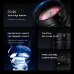 Brightin Star 50mm F0.95 Manual Focus for Fuji X-Mount APS-C