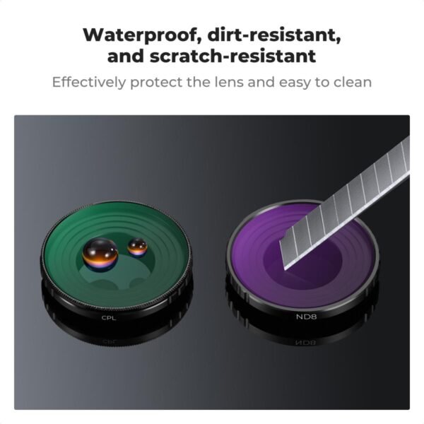 DJI Osmo Action 4 & Osmo Action 5 Pro Action Camera Filter Set CPL + ND8 + ND16 + ND32 Screw On Polarizing Neutral Density Filter HD Optical Glass / Multi-Coated / Metal Frame