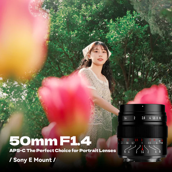 Brightin Star 50mm F1.4 APS-C Manual Focus Prime Lens for Sony E Mount