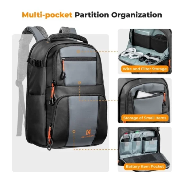 Distributor Lensa dan Aksesoris Fotografi Digital Pratama Retailindo K&F Concept BETA BACKPACK 30L Camera Bag - Tas Kamera - Ransel Kamera - Tas Photographer