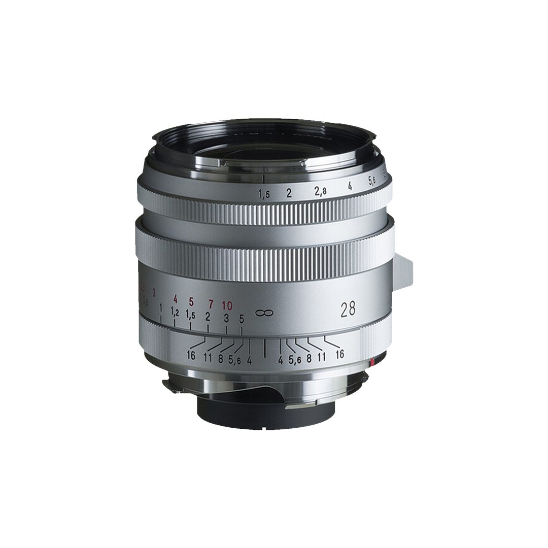 Voigtlander Nokton 28mm f1.5 Vintage Aspherical Type I VM Lens (Leica M, Silver)