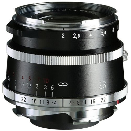 Voigtlander ultron 28mm f2 vm vintage retro black chrome