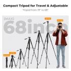 K&F Concept tripod kamera 68 inci portable dslr vlog s254a3