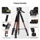 K&F Concept tripod kamera 75 inci dslr vlog bronze gold