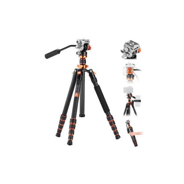 K&F Concept carbon fiber camera tripod 67 inch