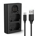 K&F Concept charger baterai sony np fz100 dual usb a7a9 a6600