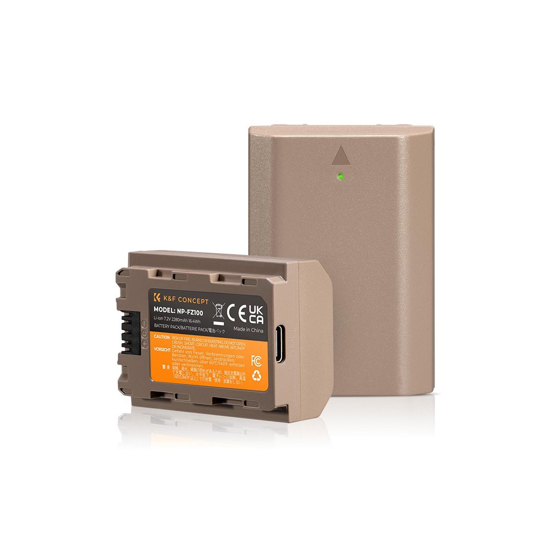 K&F Concept np fz100 battery type c sony