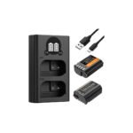 K&F Concept dmw blk22 battery charger set with LCD Screen for Panasonic Lumix
