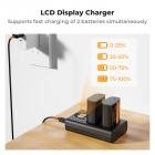 K&F Concept dmw blk22 battery charger set with LCD Screen for Panasonic Lumix