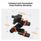 K&F Concept geared tripod head kamer 360 derajat 6kg makro